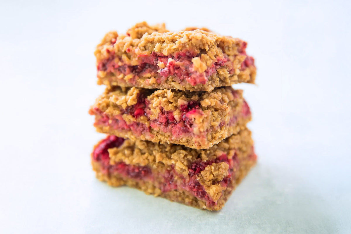 Raspberry Almond Oat Bars