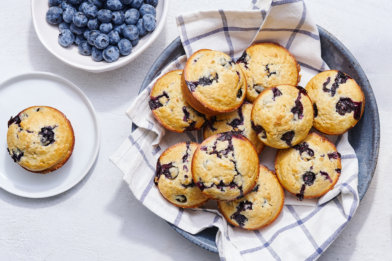 Lemon Blueberry Oat Muffins