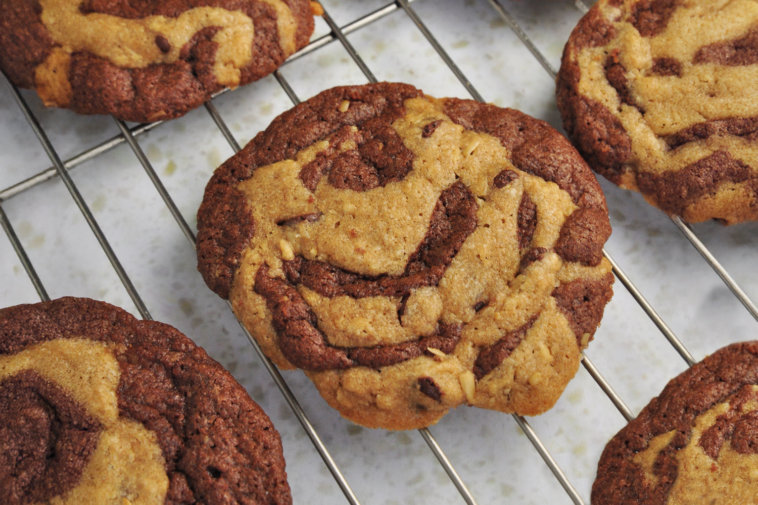 Chocolate Chip Oatmeal Swirl Cookies