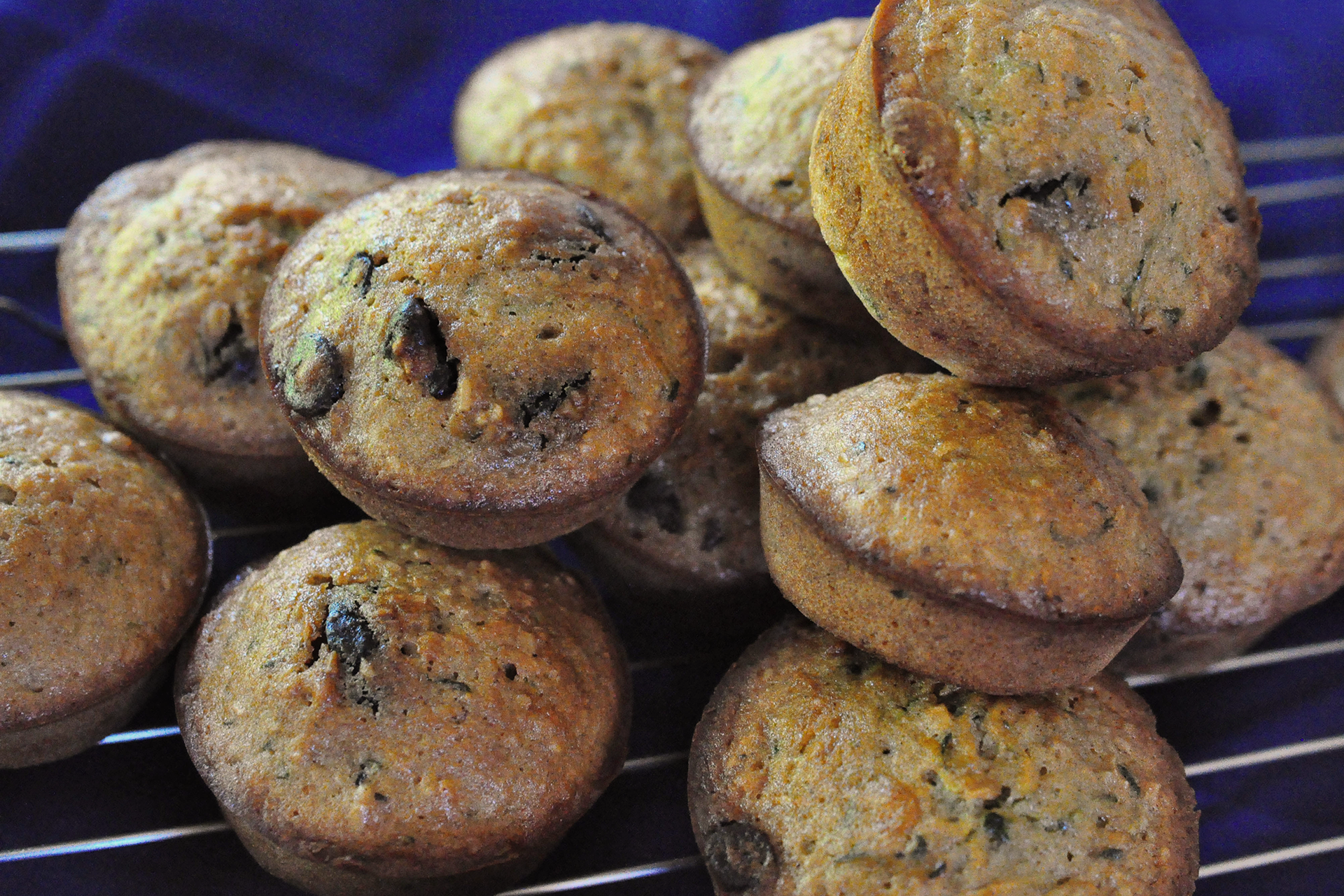 Zucchini Oat Chocolate Chunk Muffins