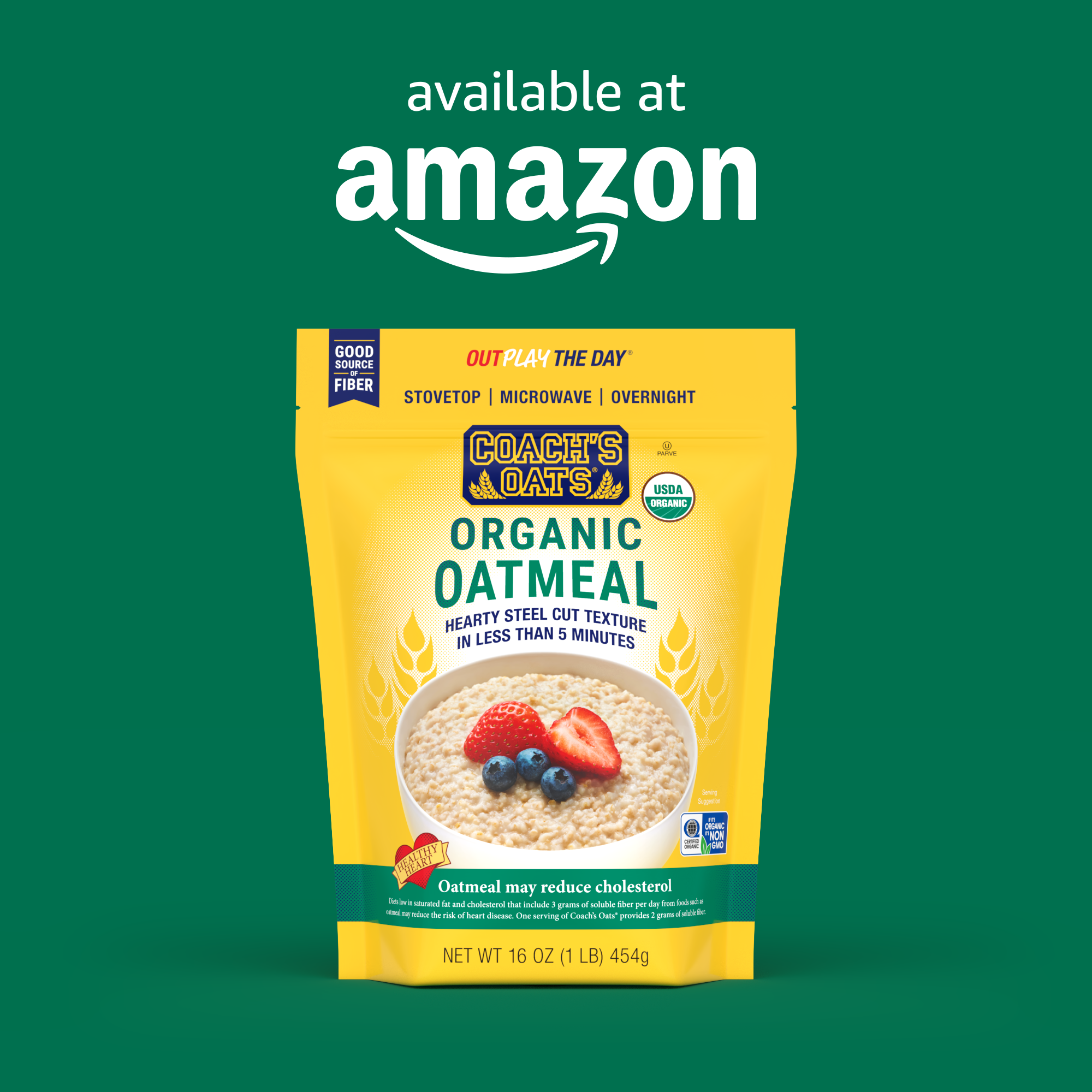 Organic Oatmeal, 16 oz