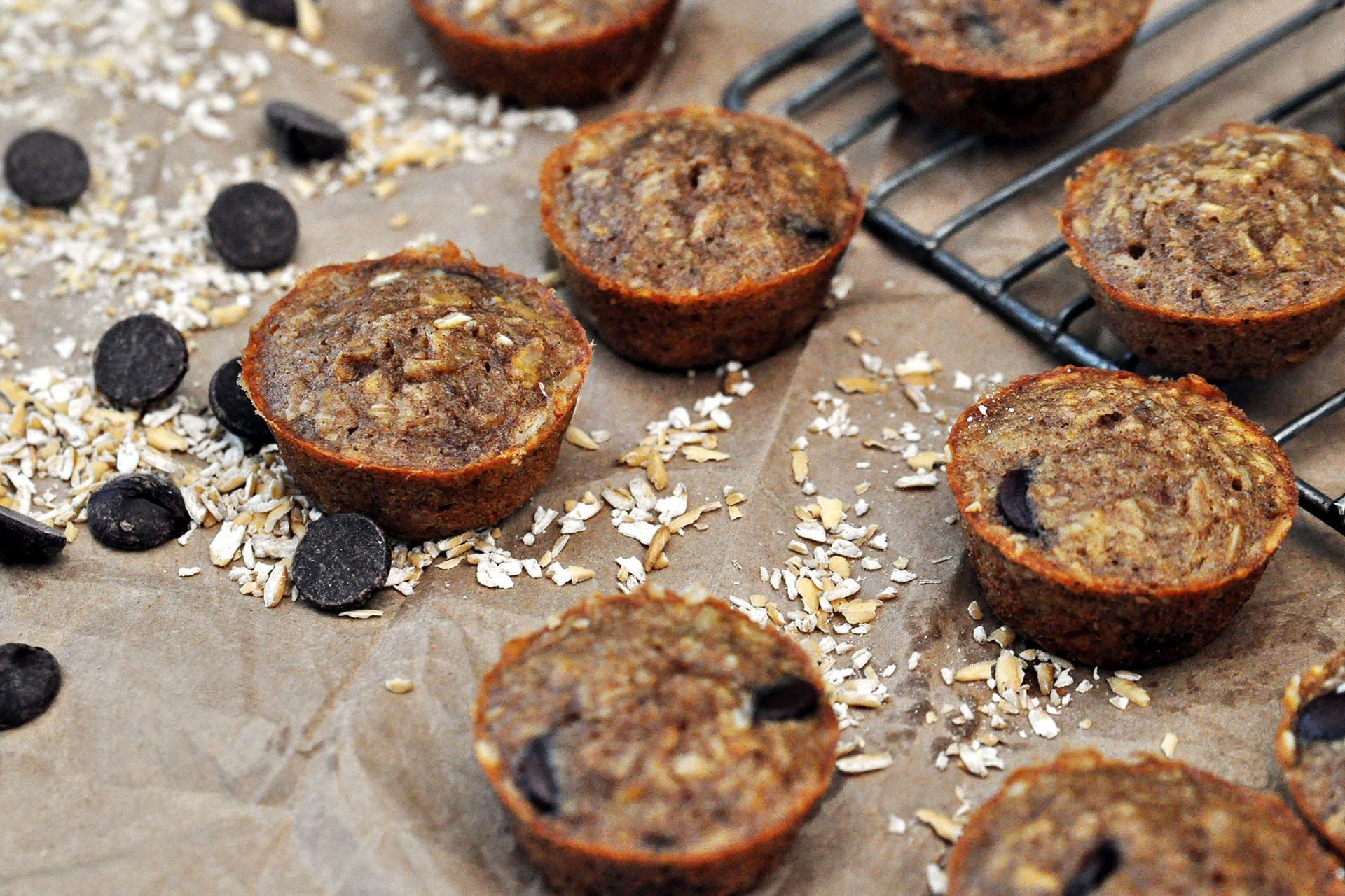 Banana Chocolate Chip Oat Muffins