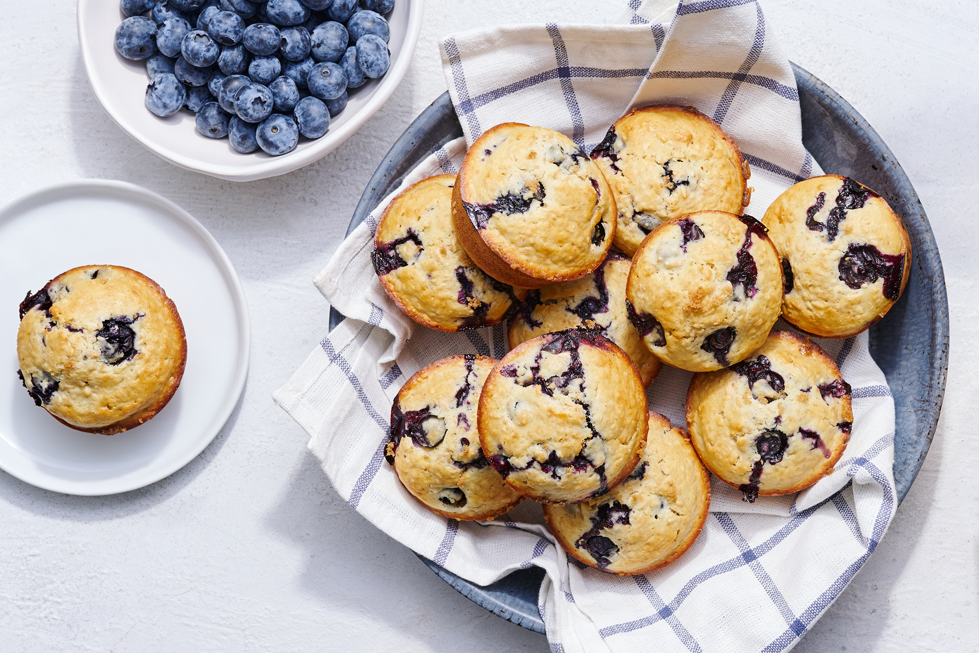 Lemon Blueberry Oat Muffins