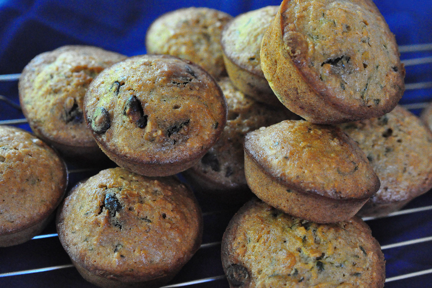 Zucchini Oat Chocolate Chunk Muffins