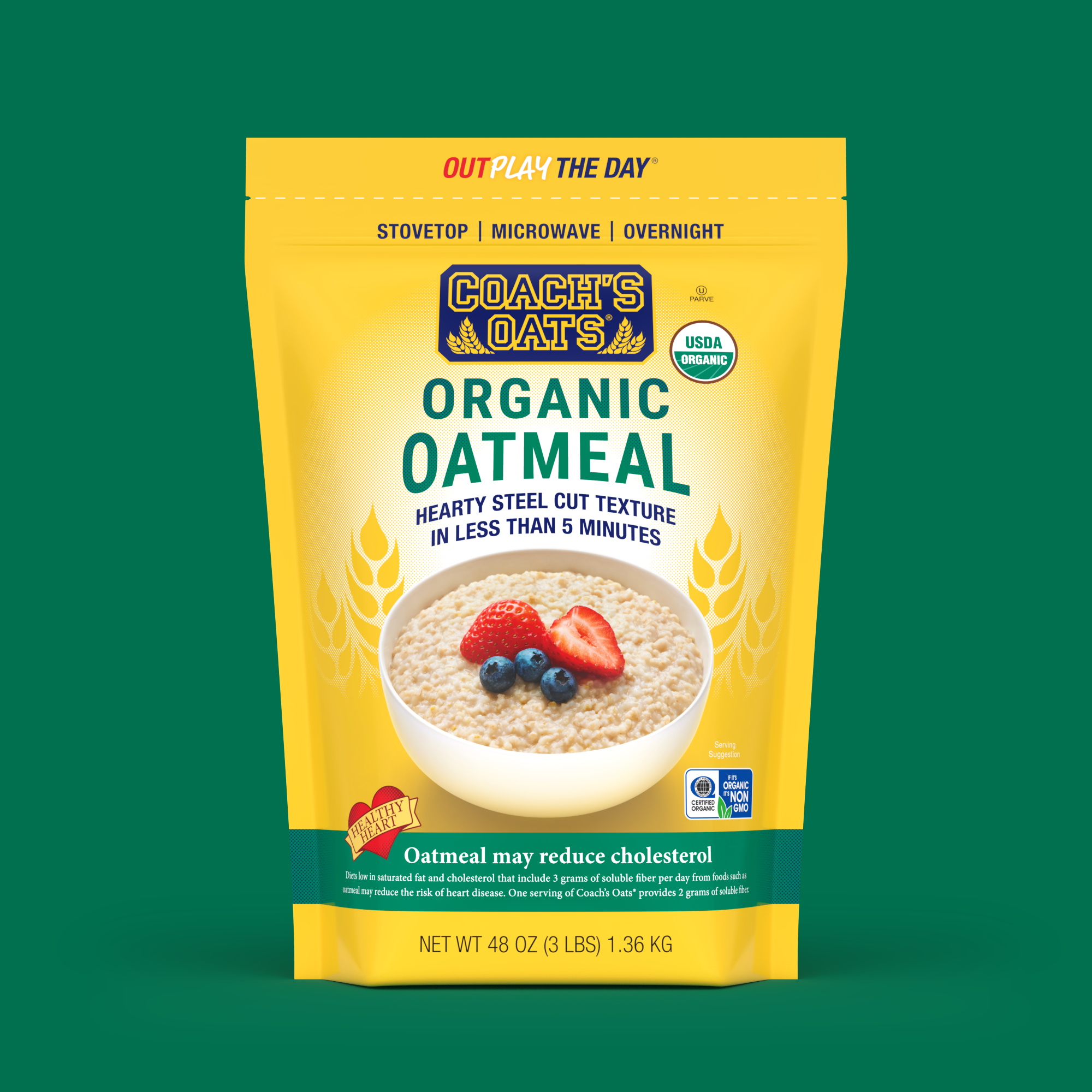 Organic Oatmeal, 48 oz